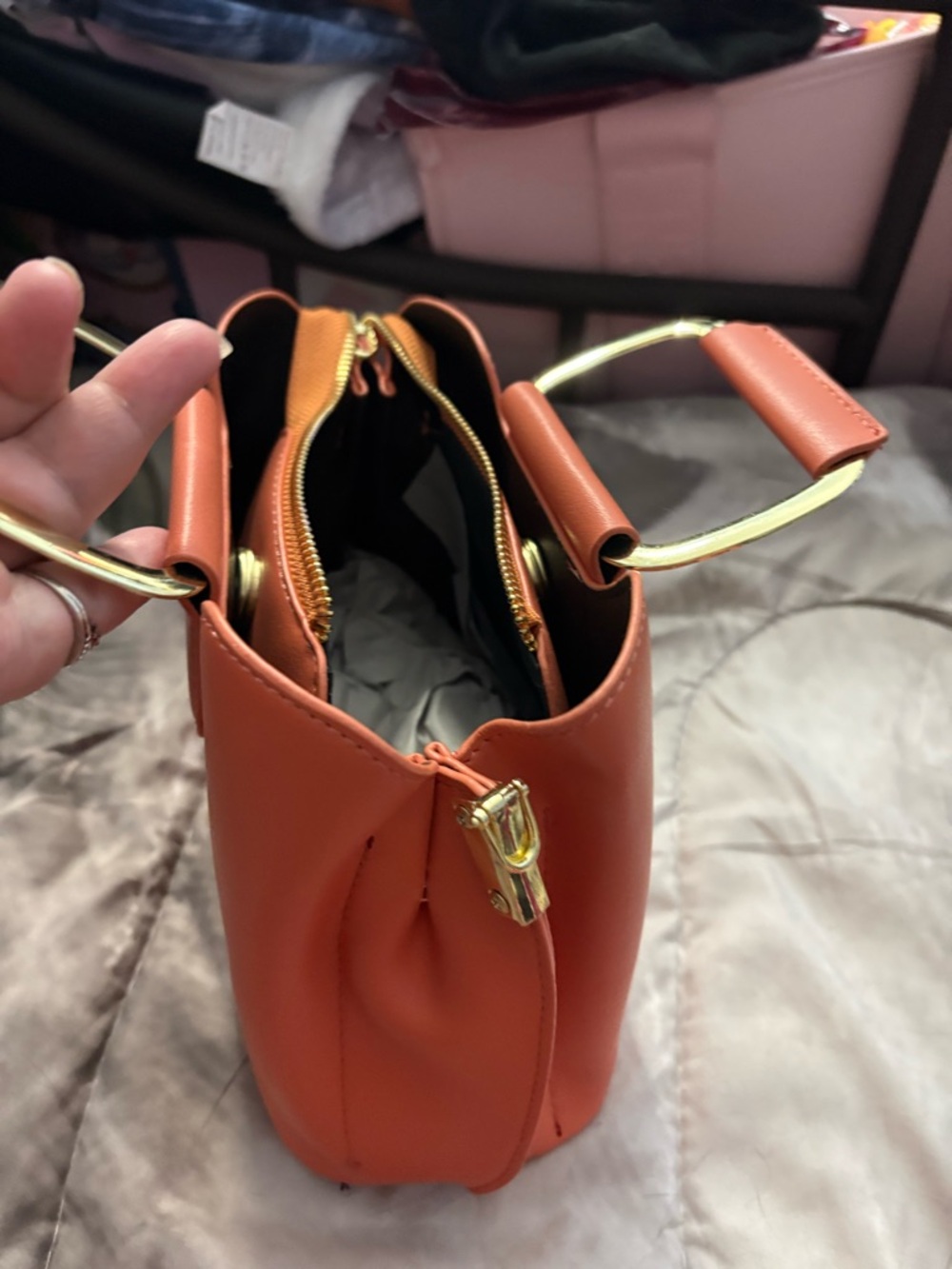 Coral Top-Handle Crossbody Bag - Picture 4 of 5